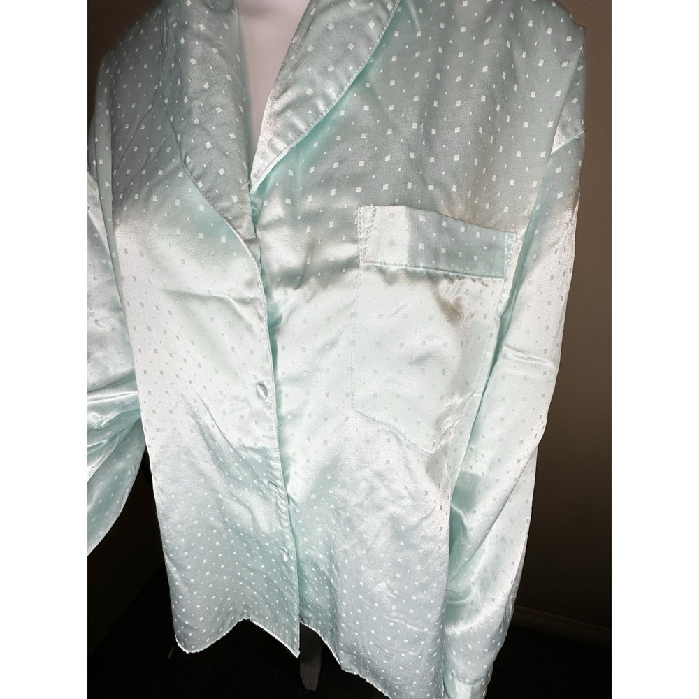 Erika Taylor Intimates Sleepwear 2pc‎ Pajama Set Long Sleeve & Pants Mint Green